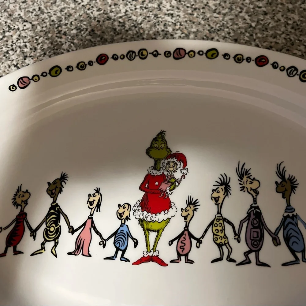 Bioworld Grinch Glass Platter 14”
